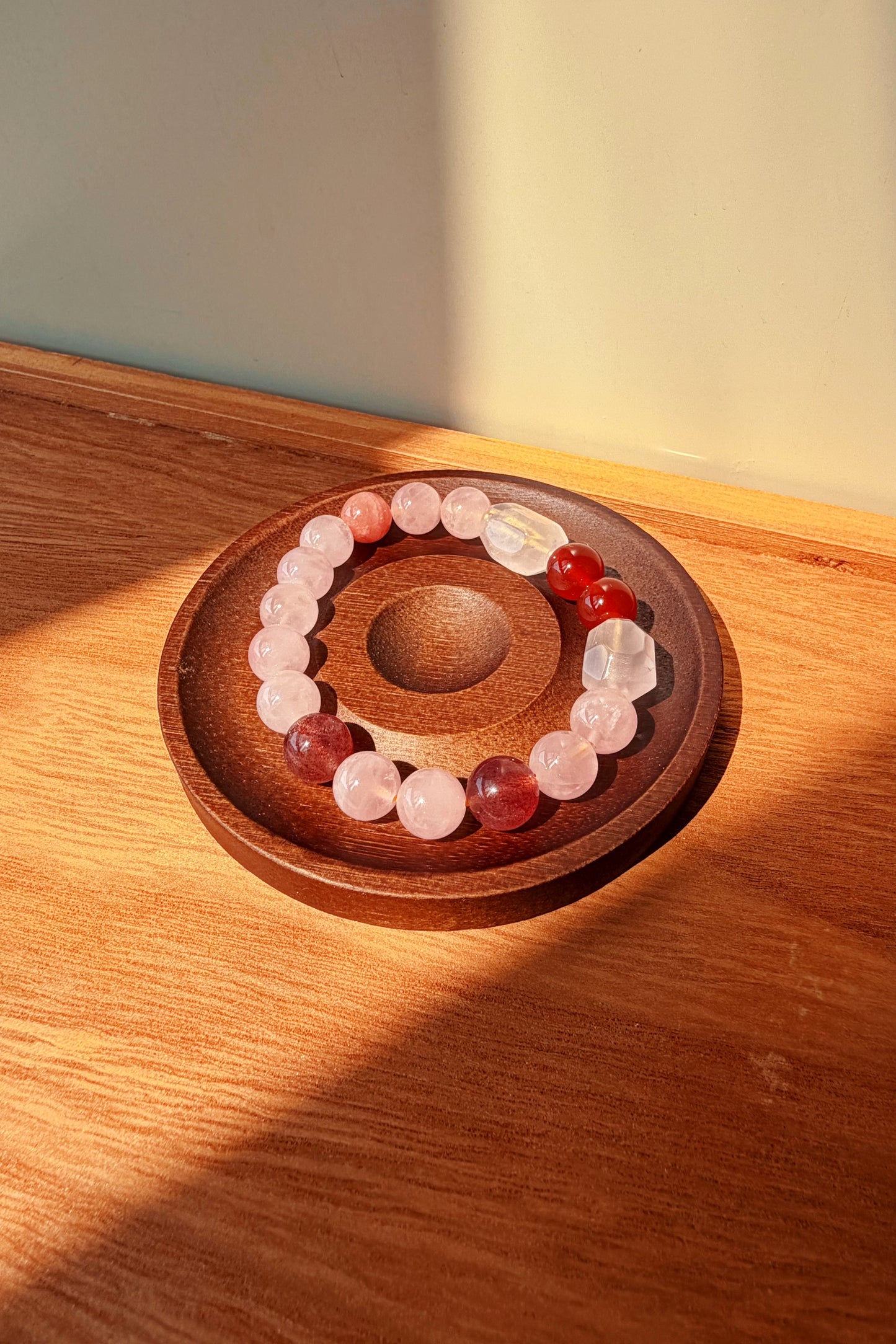 Fire Collection — Rose Quartz Crystal Bracelet