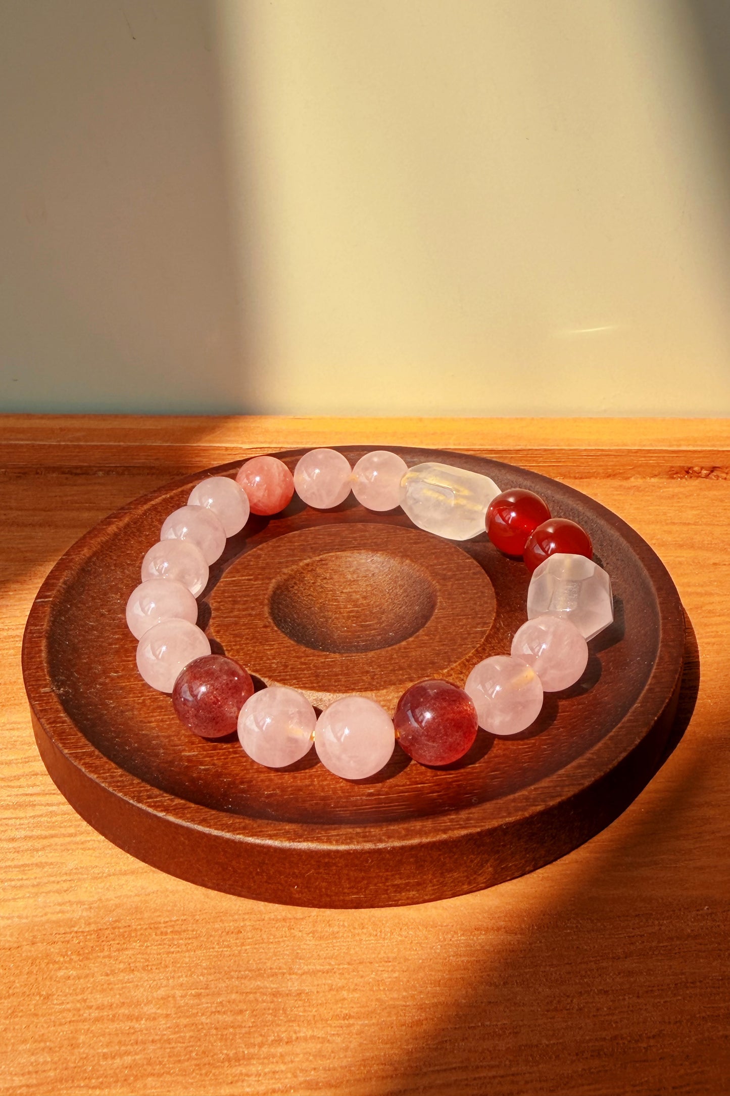 Fire Collection — Rose Quartz Crystal Bracelet